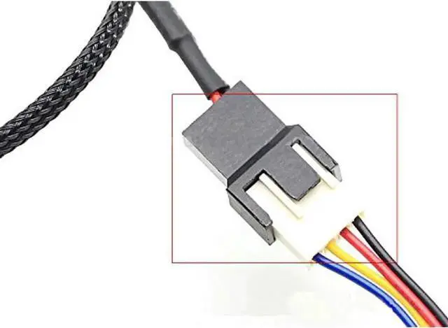 Alt view image 5 of 6 - 2 Pack USB to 3-Pin / 4-Pin PWM 5V USB Sleeved Fan Power Adapter Cable, USB to 3 Pin / 4 Pin Case Fan Adapter Connector Cable (USB-3Pin/4Pin Cable)