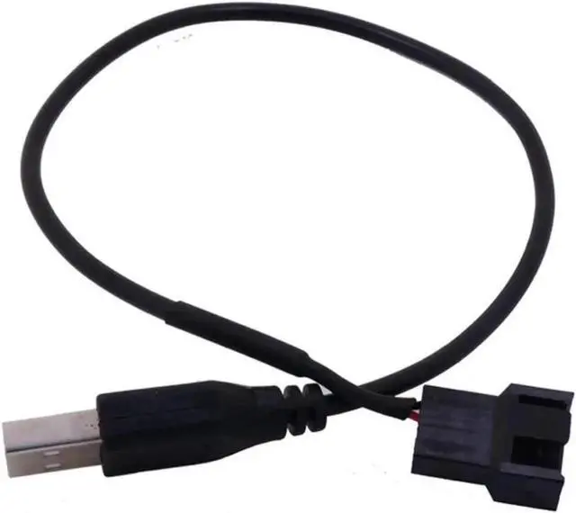 Alt view image 2 of 6 - 2 Pack USB to 3-Pin / 4-Pin PWM 5V USB Sleeved Fan Power Adapter Cable, USB to 3 Pin / 4 Pin Case Fan Adapter Connector Cable (USB-3Pin/4Pin Cable)