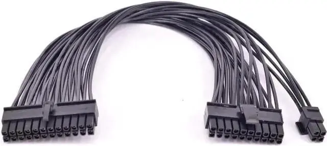 Alt view image 3 of 3 - 2PCS  24pin to 20+4 Pin Port Power Supply Cable 24 Pin Male to 24Pin 20Pin Male ATX power adapter Cable