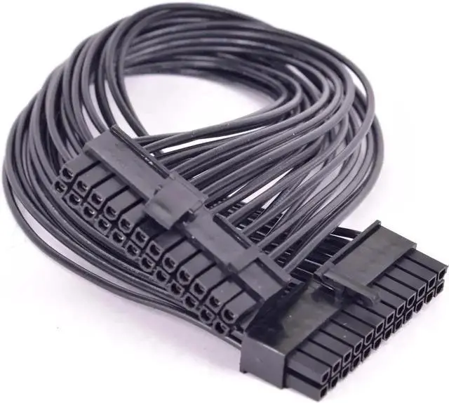 Alt view image 2 of 3 - 2PCS  24pin to 20+4 Pin Port Power Supply Cable 24 Pin Male to 24Pin 20Pin Male ATX power adapter Cable