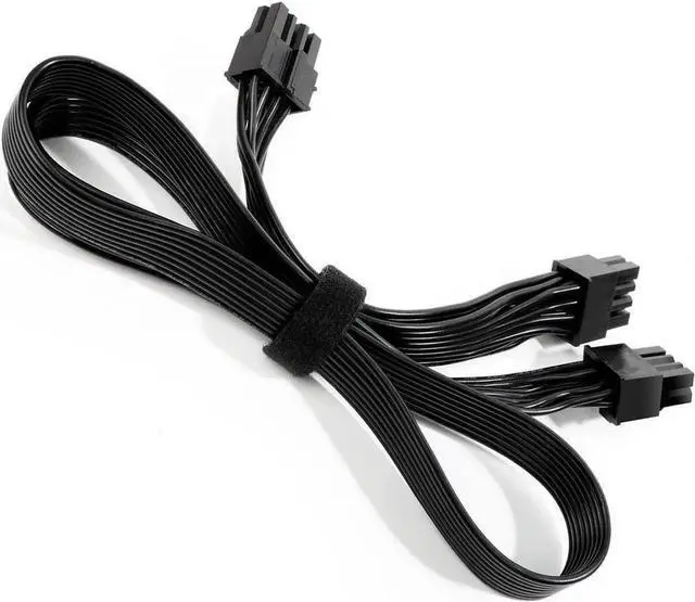 Alt view image 2 of 4 - PSU CPU 8 Pin to Dual 8 (4+4) Pin EPS Cable Male to Male CPU Power Cable for Seasonic Focus Prime ROG Thor Strix Modular Power Supply (70cm+15cm)