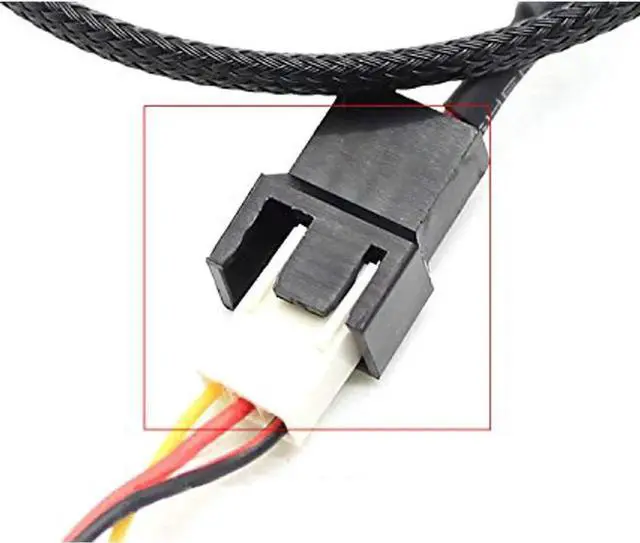 Alt view image 5 of 6 - 2 Pack USB to 3-Pin / 4-Pin PWM 5V USB Sleeved Fan Power Adapter Cable, USB to 3 Pin / 4 Pin Case Fan Adapter Connector Cable (USB-3Pin/4Pin Cable)