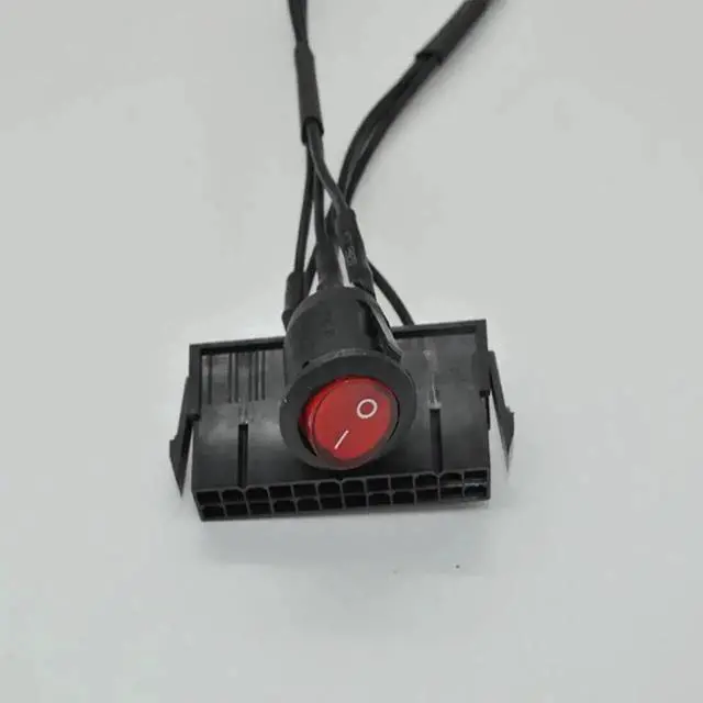 Alt view image 2 of 2 - 5PCS 24 Pin Cable Switch cable 24Pin Power Supply Synchronizer ATX Mining Power Start Switch Power tester cable Computer Adaptor