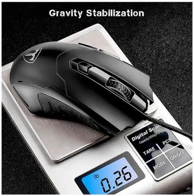 Alt view image 2 of 6 - Gaming Mouse Wired Breathing Light Ergonomic Game USB Computer Mice Multicolor Gamer Desktop Laptop PC Gaming Mouse, 6 Buttons for Windows 7/8/10/XP Vista Linux, Black