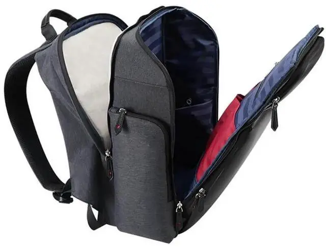 Alt view image 3 of 7 - Bopai 851-010128 Business Anti-theft Waterproof Large Capacity Double Shoulder Bag,with USB Charging Port, Size: 34x19x43cm (Black)