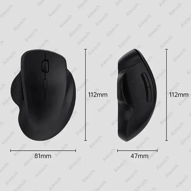 Alt view image 5 of 7 - GUIG Wireless Bluetooth Mouse Dual Mode 2.4G+BT 3 Device Con