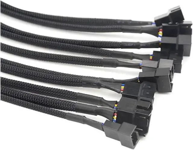 Alt view image 4 of 5 - 10 PCS 10" 4 Pin PWM Fan Extension Power Cable Computer PC Fan Power Extension Cable for Computer ATX Case