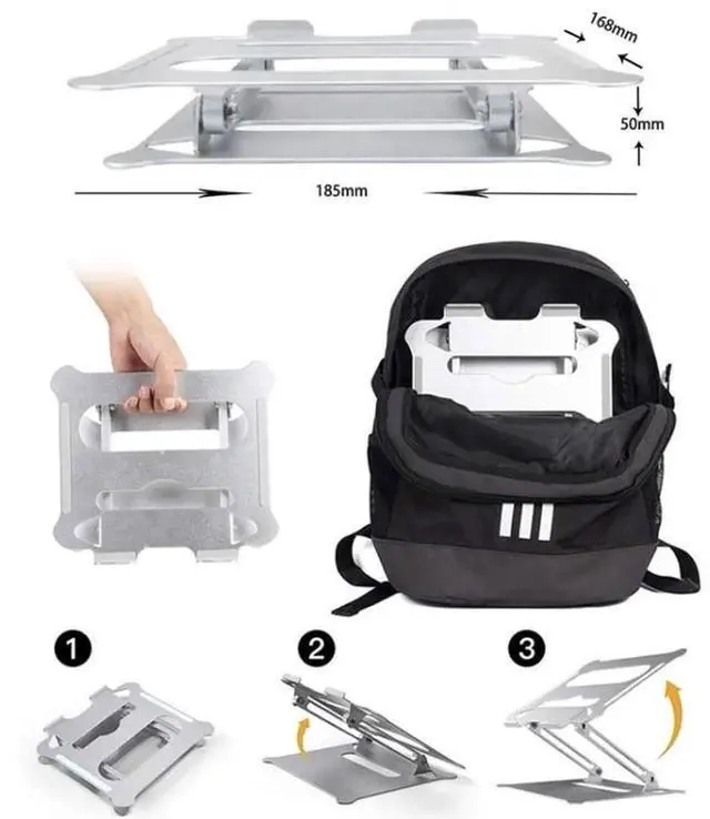 Alt view image 7 of 7 - Z12 Portable Foldable Notebook Desk Stand