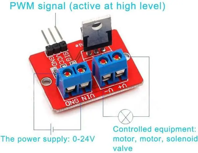 Alt view image 5 of 5 - 6PCS IRF520 Driver Module MOS Tube Field Effect Tube Driver Module ARM Compatible with Raspberry Pi