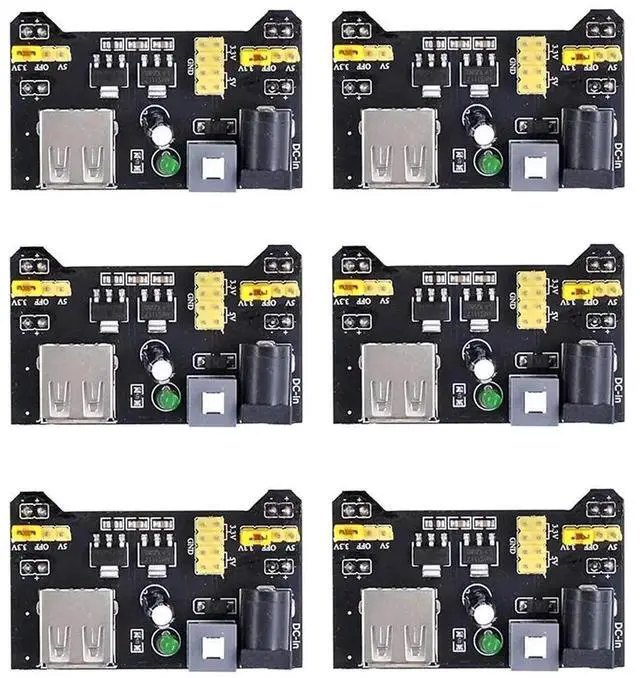 Main image of Breadboard Power Module 3.3V/5V for Solderless Prototype Breadboard MB102 Breadboard Dedicated Power Module