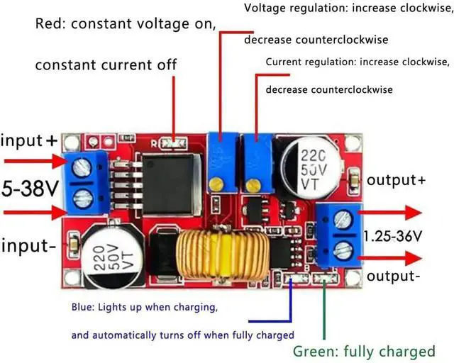 Alt view image 3 of 3 - 2pcs Lithium Battery Charger Module Board LED Driver Step Down Buck Converter Board Constant Current Voltage