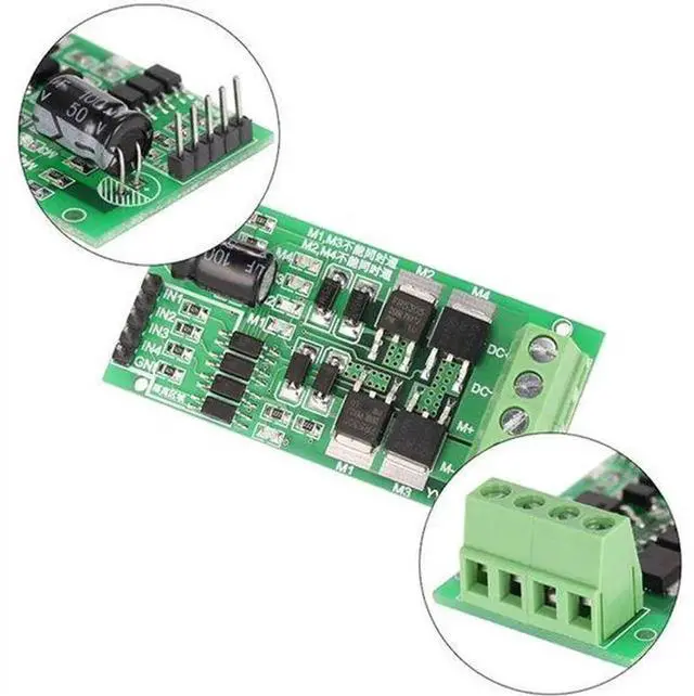 Alt view image 3 of 4 - 5-27V DC Motor Driver Module Board H-Bridge High Power PWM Speed Regulation 5/12/24V