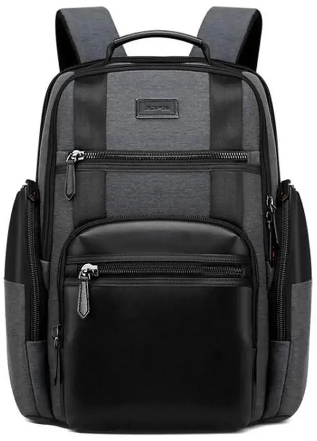 Alt view image 7 of 7 - Bopai 851-014318 Fashion Outdoor Breathable Waterproof Anti-theft Three-layer Large Capacity Double Shoulder Bag,with USB Charging Port, Size: 31x17x44cm(Grey)