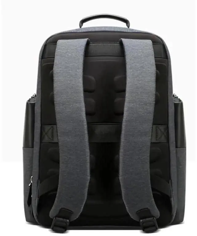 Alt view image 2 of 7 - Bopai 851-014318 Fashion Outdoor Breathable Waterproof Anti-theft Three-layer Large Capacity Double Shoulder Bag,with USB Charging Port, Size: 31x17x44cm(Grey)