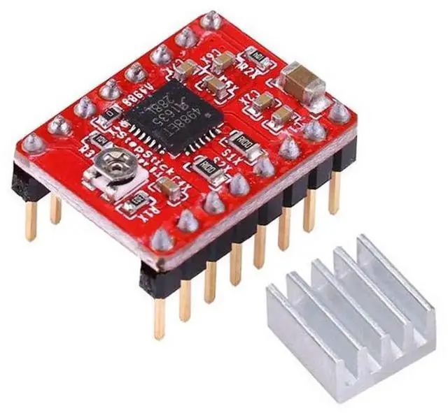 Alt view image 3 of 5 - 6 pcs A4988 Stepper Motor Driver Board with Heat Sink Compatible with 3D Printer CNC Engraving Machine