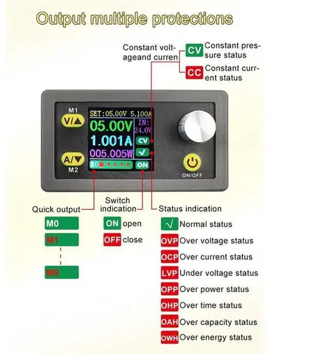 Alt view image 6 of 6 - WZ3605E DC DC Boost Converter CC CV 36V 5A Module Adjustable Regulated Laboratory Power Supply Voltmeter Ammeter,1 x DC Buck Converter,As Shown