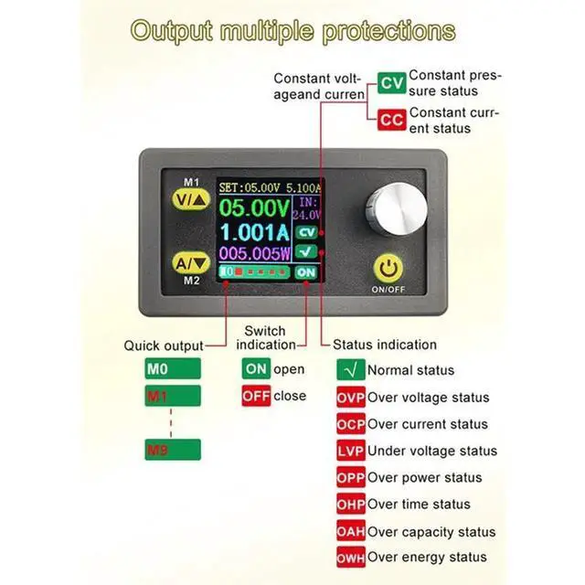 Alt view image 6 of 6 - WZ3605E DC DC Boost Converter CC CV 36V 5A Module Adjustable Regulated Laboratory Power Supply Voltmeter Ammeter,1 x DC Buck Converter,As Shown