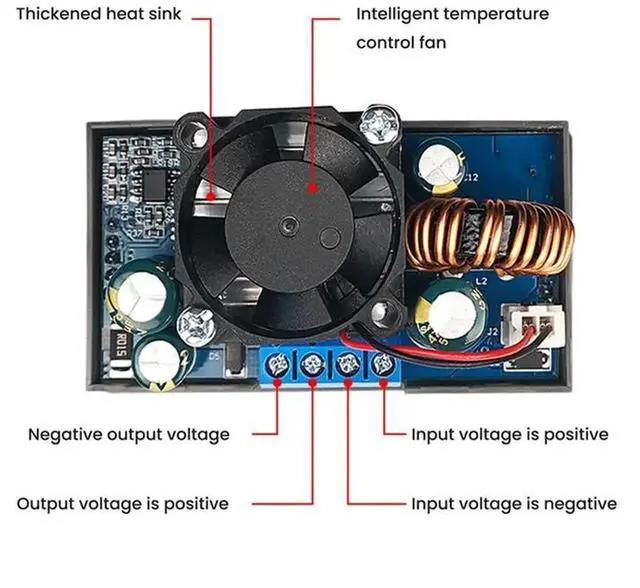Alt view image 2 of 6 - WZ3605E DC DC Boost Converter CC CV 36V 5A Module Adjustable Regulated Laboratory Power Supply Voltmeter Ammeter,1 x DC Buck Converter,As Shown