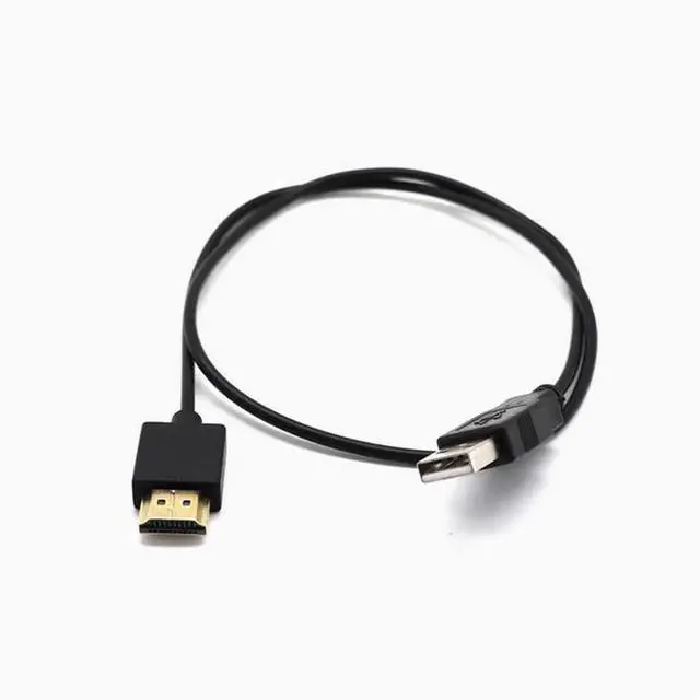 Alt view image 4 of 5 - HDMI cable HDMI male to USB power cable USB to HDMI male power cable, 0.5 m