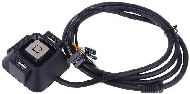 Alt view image 3 of 7 - YIEMEEN Multifunctional USB 2.0 Computer PC Switch External Power On/Off Reset Button