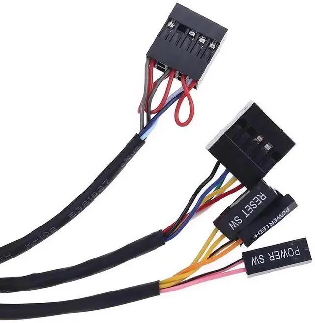 Alt view image 7 of 7 - YIEMEEN Multifunctional USB 2.0 Computer PC Switch External Power On/Off Reset Button