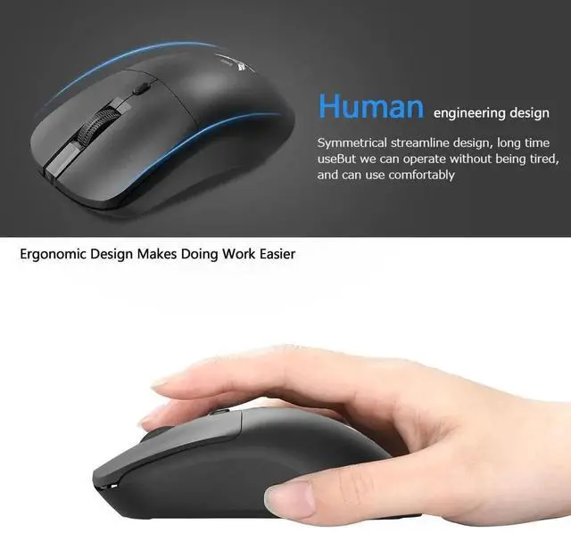 Alt view image 5 of 7 - 2.4G Wireless Mouse Gaming Mouse Ergonomic Mice 800-1200-160