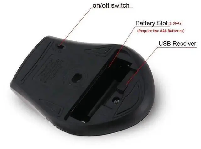 Alt view image 4 of 7 - 2.4Ghz Wireless Mouse Gamer for Computer PC Gaming Mouse Wit