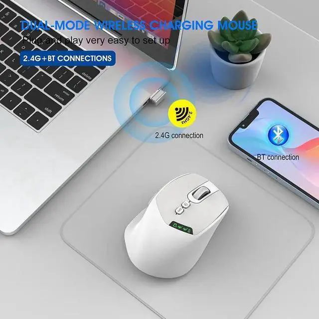 Alt view image 3 of 7 - T02 Pro Wireless Gaming Mouse Smart OLED Screen,Dual-Mode Co