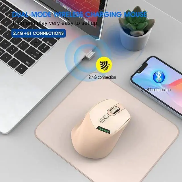 Alt view image 5 of 7 - T02 Pro Wireless Gaming Mouse Smart OLED Screen,Dual-Mode Co