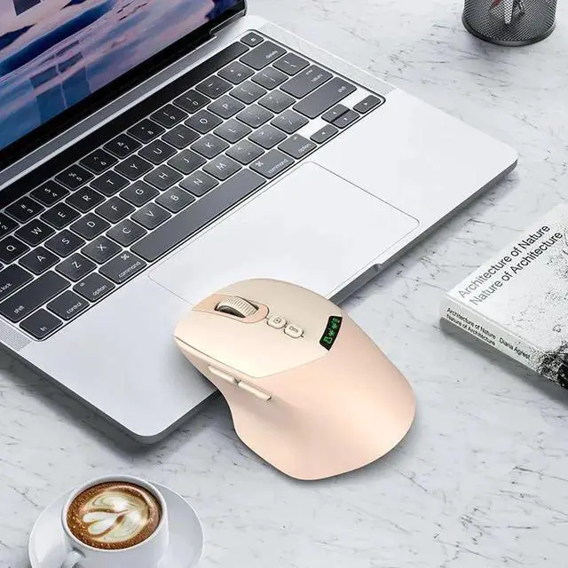 Alt view image 6 of 7 - T02 Pro Wireless Gaming Mouse Smart OLED Screen,Dual-Mode Co