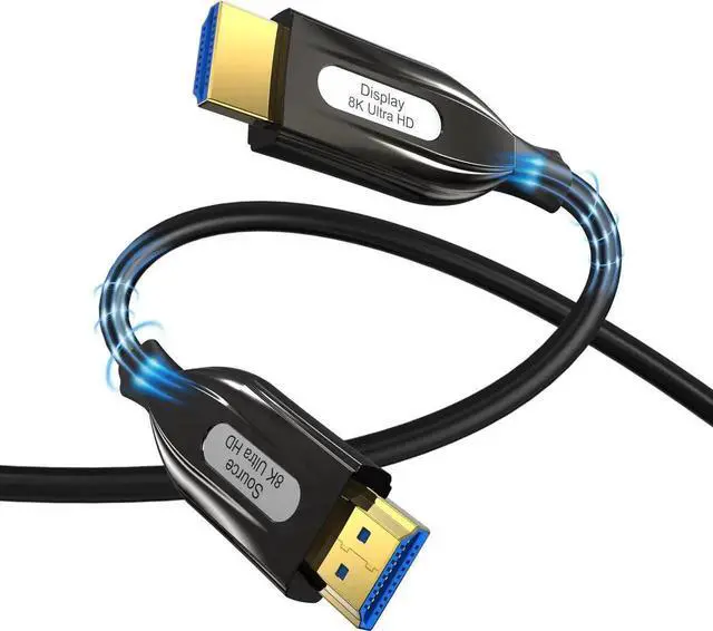 Main image of 8K 60hz Fiber Optic HDMI 2.1 Cable [16 Feet], Long CL3 Rated HDMI Cable 48Gbps 60hz 120hz HDR/eARC/HDCP 2.2&2.3 Ultra High Speed Compatible with Apple-TV Dolby Vision Atmos PS5 PS4, Xbox RTX 3080 3090