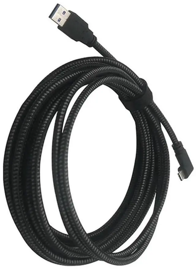 Alt view image 3 of 5 - Braided Link Cable VR Type C-A PC Gaming & Charging Cord Type-C Right Angle to USB A Fast Charging Cord Compatible with Oculus Quest 2 Charging Cable