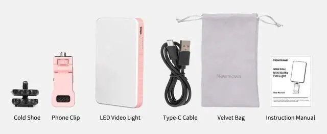 Alt view image 7 of 7 - KingMa LED Selfie Light 80 Power Rechargeable Clip Fill Vide