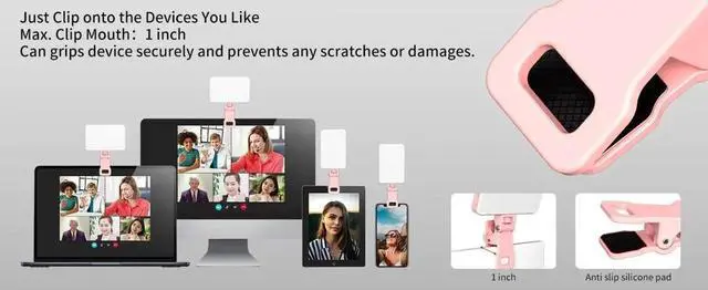 Alt view image 3 of 7 - KingMa LED Selfie Light 80 Power Rechargeable Clip Fill Vide