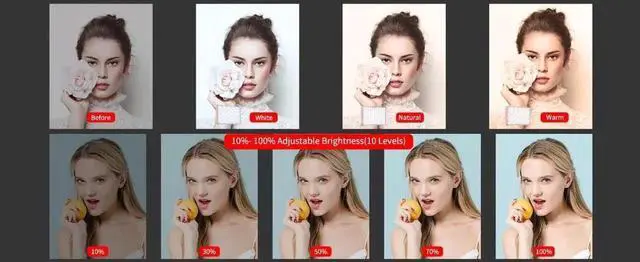 Alt view image 5 of 7 - KingMa LED Selfie Light 80 Power Rechargeable Clip Fill Vide