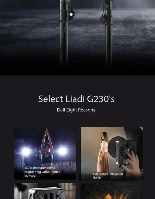 Alt view image 2 of 7 - LIYADI G230W LED COB Photography Lamp Professional Video Lig