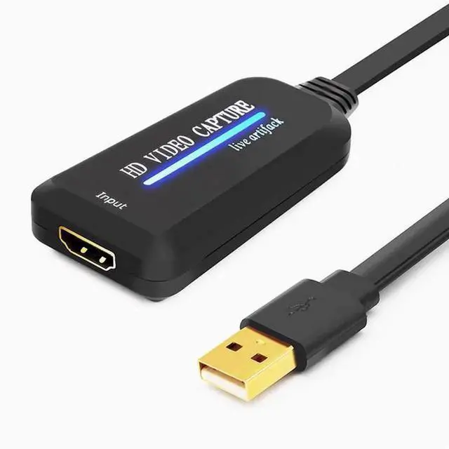 Alt view image 3 of 4 - 4K HD HDMI to USB video capture card USB2.0 computer game live recording line is 0.2 meters long