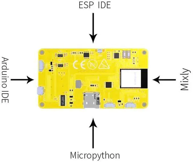 Alt view image 2 of 7 - 2.8inch ESP32-2432S028R ESP32 Display 240x320 Resistive Touchscreen ESP-WROOM-32 WIFI&Bluetooth Development Board