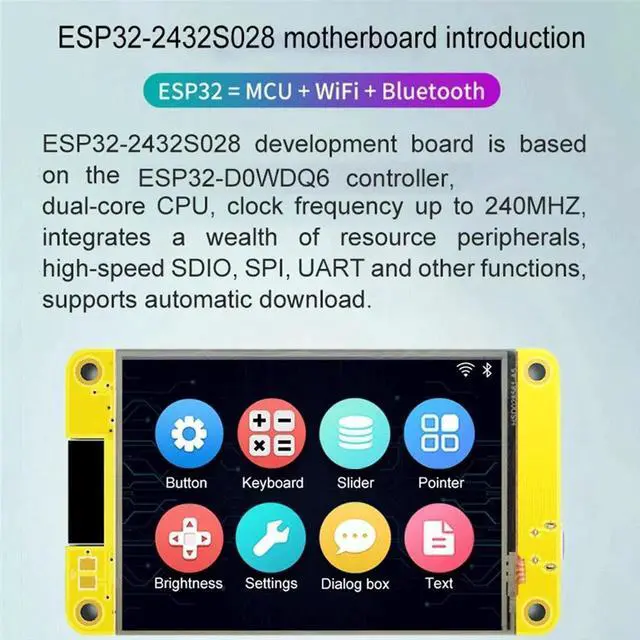 Alt view image 6 of 7 - 2.8inch ESP32-2432S028R ESP32 Display 240x320 Resistive Touchscreen ESP-WROOM-32 WIFI&Bluetooth Development Board