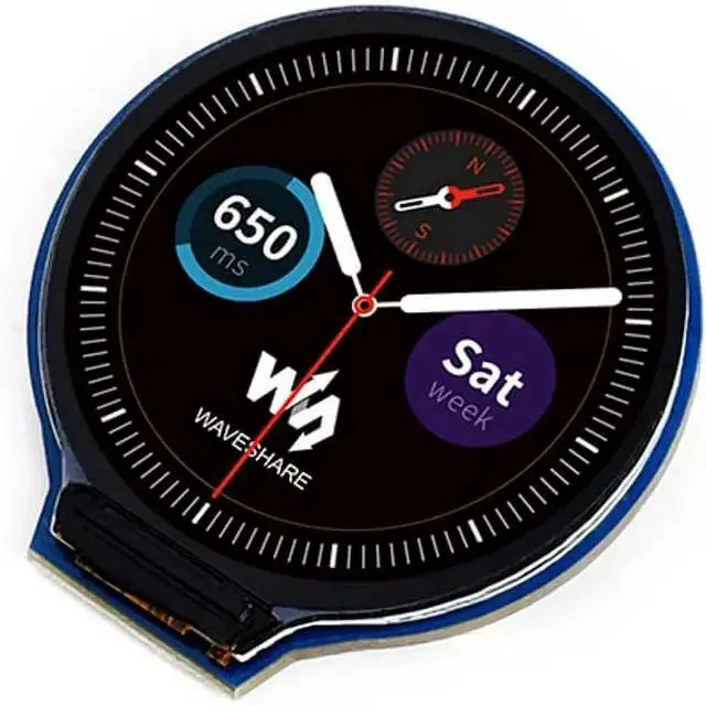 Main image of 1.28 inch Circular Display LCD Screen Module 240×240 Pixels SPI Communication Compatible with Raspberry pi / Arduino and STM32