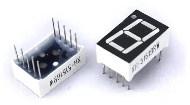 Main image of 0.56" 1-Digit 7-Segment Display Common Cathode Red 1-Digit LED Display Digital Tube (4pcs)
