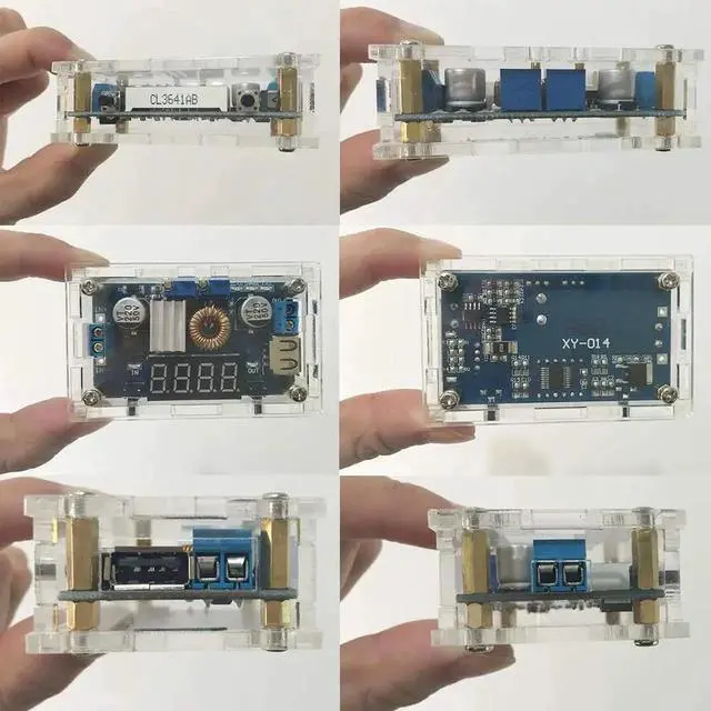 Alt view image 4 of 5 - XL4015 DC-DC Step Down Module High-Power LED Constant Current Drive Module with Voltmeter Display Acrylic Case Compatible with Battery Charging