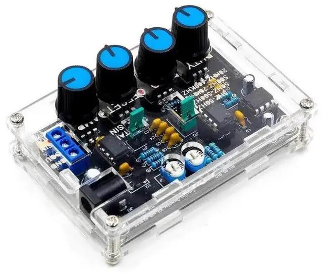 Main image of ICL8038 Low-Frequency Signal Generator DIY kit Sine/Triangle/Square/Compatible withward/Reverse Output 5Hz~400KHz Adjustable Frequency with Acrylic Case