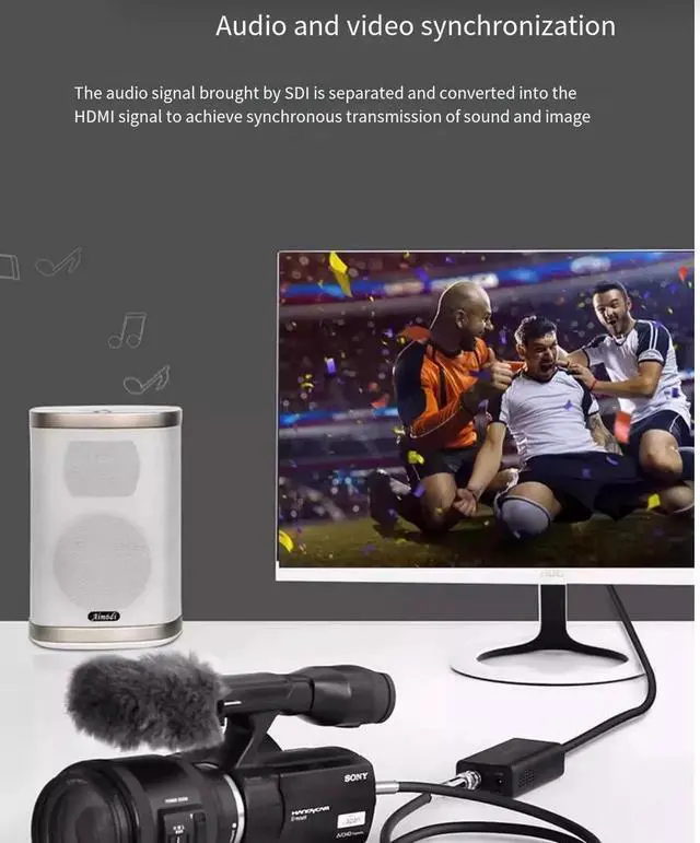 Alt view image 7 of 7 - UGREEN HDMI to SDI converter line computer audio and video 100 meters transmission 1080P/60Hz broadcast grade HD TV engineering grade signal to 3G/HD-SDI