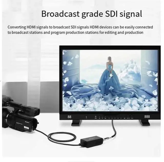 Alt view image 6 of 7 - UGREEN HDMI to SDI converter line computer audio and video 100 meters transmission 1080P/60Hz broadcast grade HD TV engineering grade signal to 3G/HD-SDI
