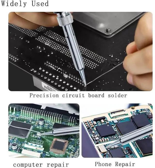 Alt view image 4 of 4 - Soldering Iron Kit Electronics Full Set 60W 110V Soldering Welding Iron Kit with Adjustable Temperature controlled 5pcs Soldering Tips