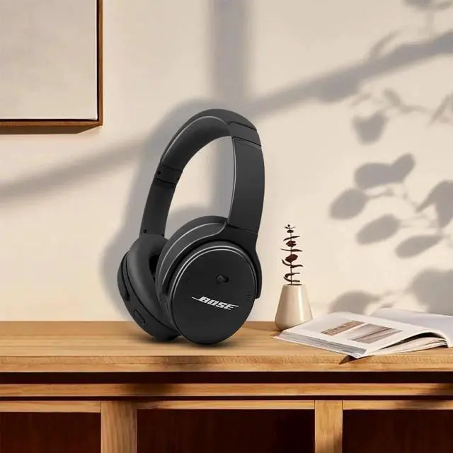 Alt view image 4 of 5 - GEVO Replacement Earpads Cushions for Bose QuietComfort 45 (QC45)/QuietComfort SE (QC SE) Over-Ear Headphones, Softer Sheepskin Leather, Extra Duable Leather, Noise Isolation Memory Foam (Black)