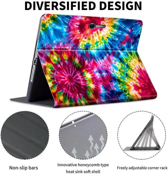 Alt view image 5 of 5 - ACWDMKH Case for Microsoft Surface Pro 7 Plus/7/6/5/4 12.3 Inch Tablet,Leather Folio Adjustable Stand for Surface Pro Case 12.3,Rainbow Color