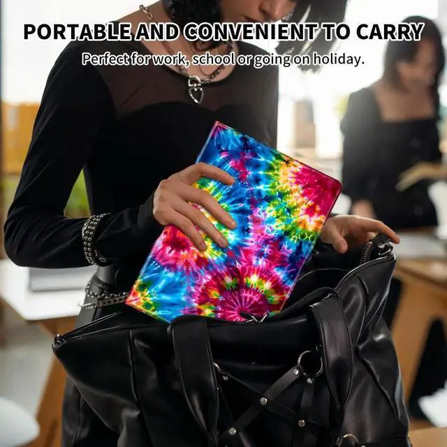 Alt view image 4 of 5 - ACWDMKH Case for Microsoft Surface Pro 7 Plus/7/6/5/4 12.3 Inch Tablet,Leather Folio Adjustable Stand for Surface Pro Case 12.3,Rainbow Color