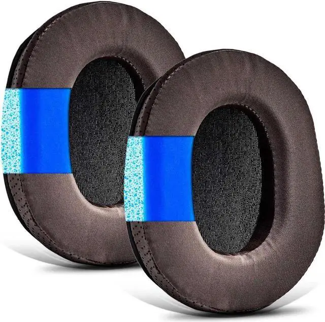 Main image of TRANSTEK Sheepskin Thicker Cooling Gel Ear Cushion Earpads for Arctis Pro, Arctis 7/5/3/1, Arctis 9X, Arctis 7X, Arctis 7P, RIG 800 Series, ATH M50X, M40X, MDR-7506 V6 (Brown Fabric)